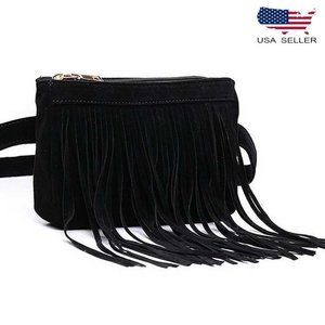 Women Vintage Classic Tassel Waist Fanny Packs Bags Trendy Pouch Purse Wallet